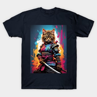 A Fierce Kitten Samurai T-Shirt